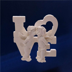 figurines d'anges love carré